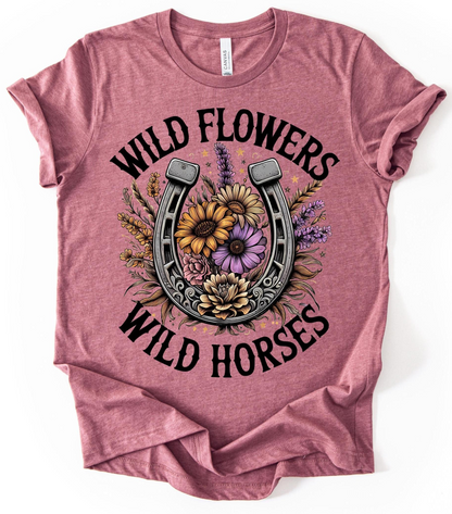 Wild Flowers Wild Horses T-Shirt